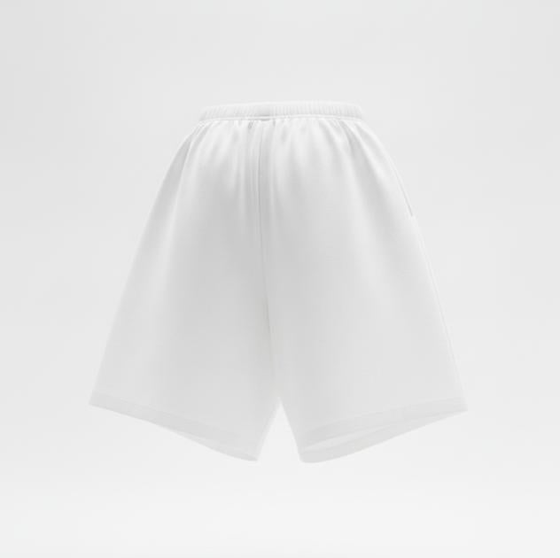 White Wide Leg Relaxed Short