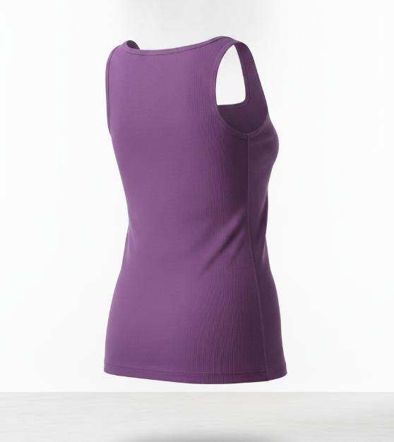 Purple Square Neck Tank Top