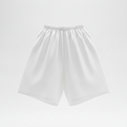 White Wide Leg Relaxed Short