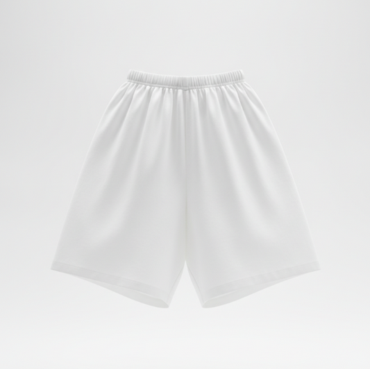 White Wide Leg Relaxed Short