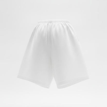 White Wide Leg Relaxed Short