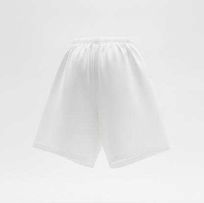 White Wide Leg Relaxed Short