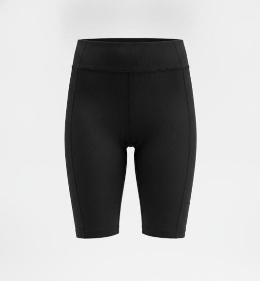 Black Biker Linear Stretch Short