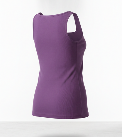Purple Square Neck Tank Top