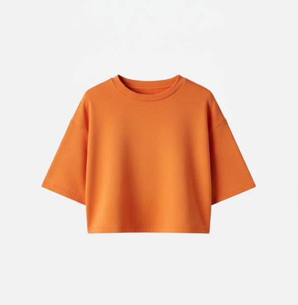 Orange Crop Box Crew Top