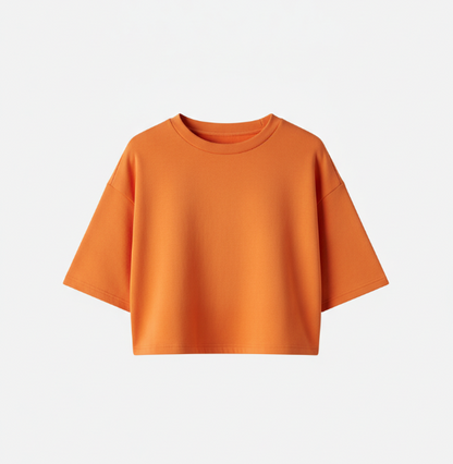 Orange Crop Box Crew Top