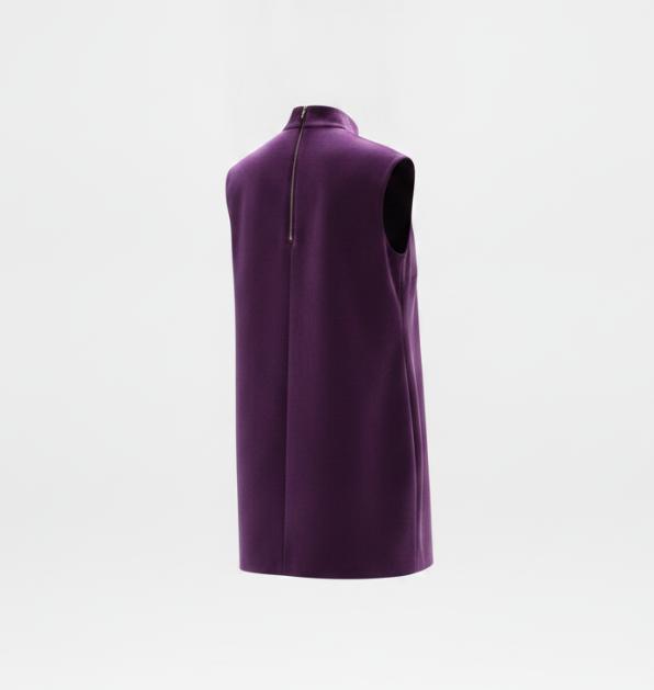 Purple Mock Neck Mini Dress