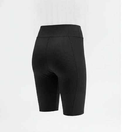 Black Biker Linear Stretch Short