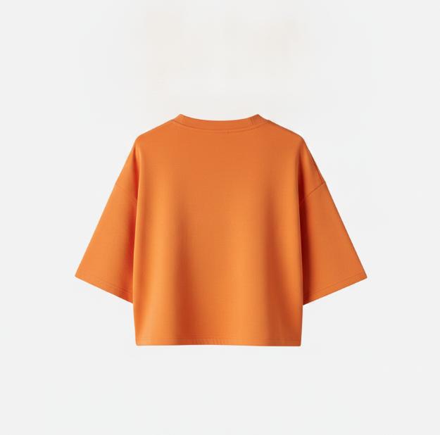 Orange Crop Box Crew Top